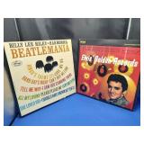 Beatlemania and Elvis Vinyl Records
