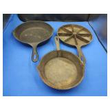 3 Cast Iron Skillets