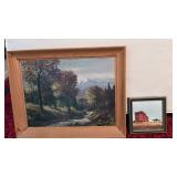 Framed Landscape prints, Two Pieces
