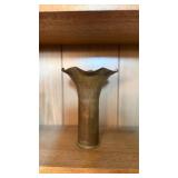 Floral-Form Brass Vase Made from Shell Casing