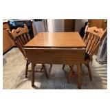 Drop Leaf Kitchen Dining Table w/2 Chairs