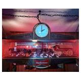 Budweiser Clydesdale Team Lighted Bar Clock