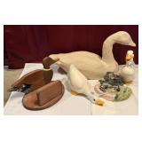Small Duck Lot-Lg paper mache duck decor,