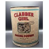 Vtg 10lb. Empty Can of Clabber Girl Baking Powder