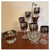 MCM Silver Fade Wine Decanter Set