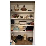 Contents of bathroom closet