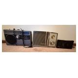 3 Vtg Radios-One is an 8 Track Portable Radio