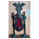Wall-Mounted Sword and Shield Display with Stands
