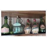 Vintage Glass Wine Bottles