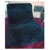 Black Shag Chaise Lounge Chair