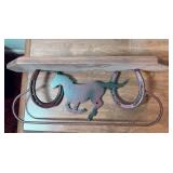 Shelf with Horse and Horseshoe Design