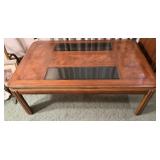 Vtg Mid-Century Burl Wood Coffee Table