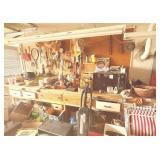 Garage Lot With Tools and Miscellaneous Items