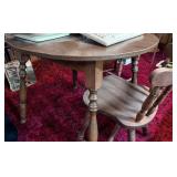 Wooden Table with Two Matching Chairs