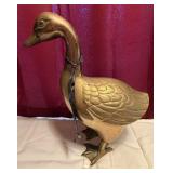 Large Solid Brass Duck Figurine