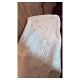 Hand-Stitched Cotton Quilt with Floral Motif