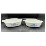 2 Corning Ware 1-Quart Baking Dishes