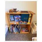 Wooden Shelf With Toys and Books