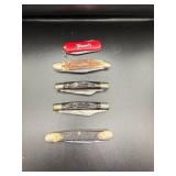 Five Multi-Blade Folding Knives