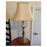 Brass Table Lamp With Fabric Shade