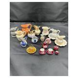 Miniature Ceramic and Brass Items