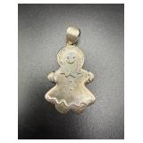 Sterling Silver Gingerbread Pendant