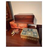 Three Decorative Boxes and Shamrock
