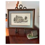 Framed Cabin Cross-Stitch and Miniature Cabin