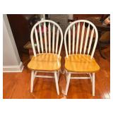 Two Wooden Dining Chairs
