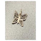 Sterling Butterfly Pendant, 0.62g