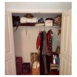 Closet Lot w/Bags, Luggage, and Blankets