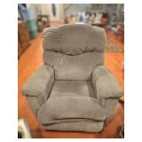 Gray Upholstered Recliner Chair