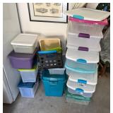 Plastic Storage Bins with Lids