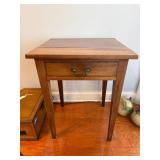 Wooden Side Table with Single Drawer