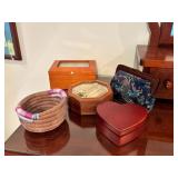 Decorative Boxes and Basket Set