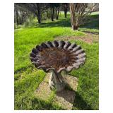 Concrete Bird Bath, 27-Inch Diameter