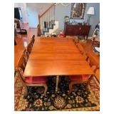 Wooden Dining Table With Six Chairs