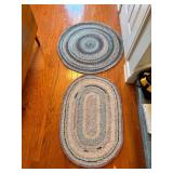 Two Braided Area Rugs in Pastel and Neutral Tones