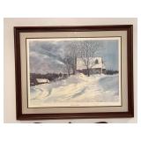 Framed Michael Sloan Print Tennessee Winter