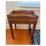 Wooden Side Table With Tray Top