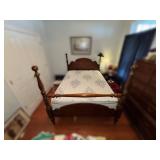 Queen Wooden Four-Poster Bed Frame