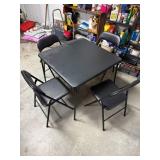 Black Folding Table and Chair Set