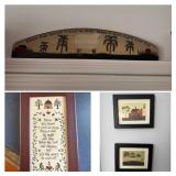 Primitive Style Frames with Folk Art Prints