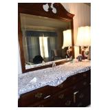 Matching Cherry10 Drawer Dresser and Mirror