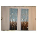 Pair of Styrofoam Bird Art