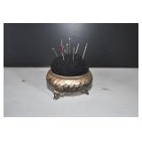 Silver Ornate Pin Cushion