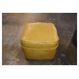 Vintage Yellow Vinyl Foot Stool