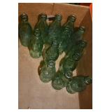 Lot of 13 Vtg Green Coca Cola Bottles