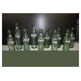 Lot of 10 Vtg Green Coca  Cola Bottles