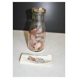 Clinchmore Dairy Milk Bottle w/ Petrified Wood Chs
